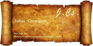 Jehn Csongor névjegykártya